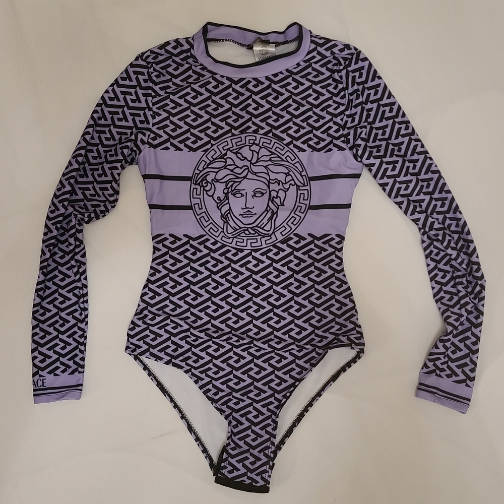 VERSACE PURPLE BODYSUIT - Size S 💜BEAUTIFUL!